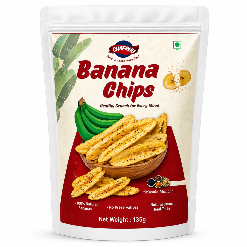 Chiifruu Banana Chips | Family Pack | Masala Munch 540g