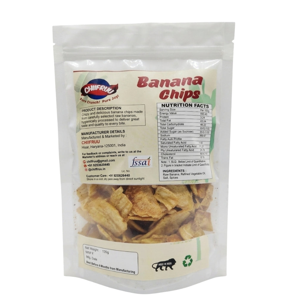 Chiifruu Banana Chips | Tasty Masala Munch | 135g